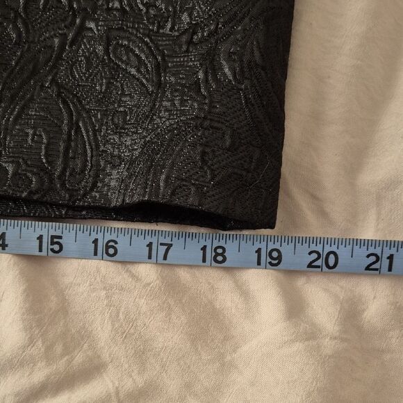 J. Crew Origami Faux Wrap Mini Skirt in Black Metallic Matelassé - Picture 12 of 13